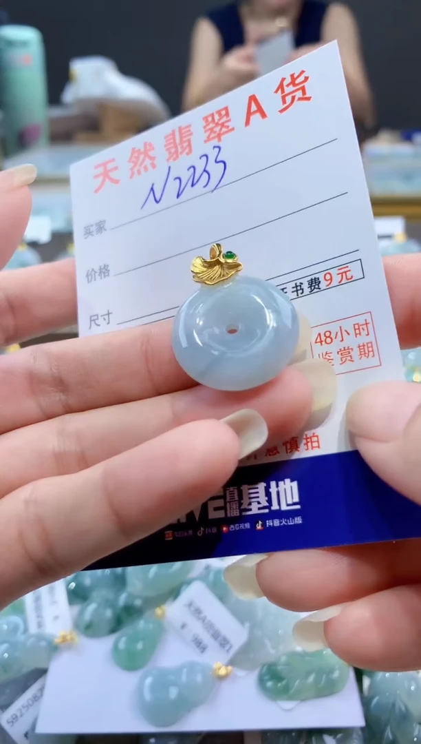 颈饰未镶嵌翡翠天然翡翠A货挂件