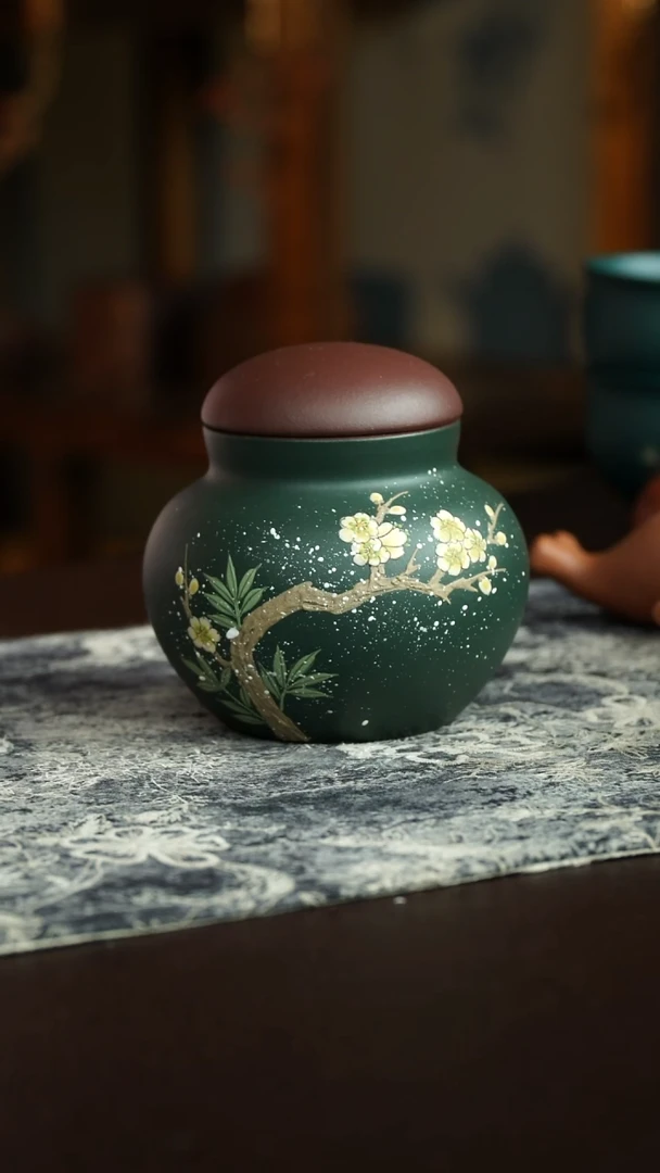 茶杯紫砂21号 特惠梅花茶叶罐 宜兴紫砂原矿作品