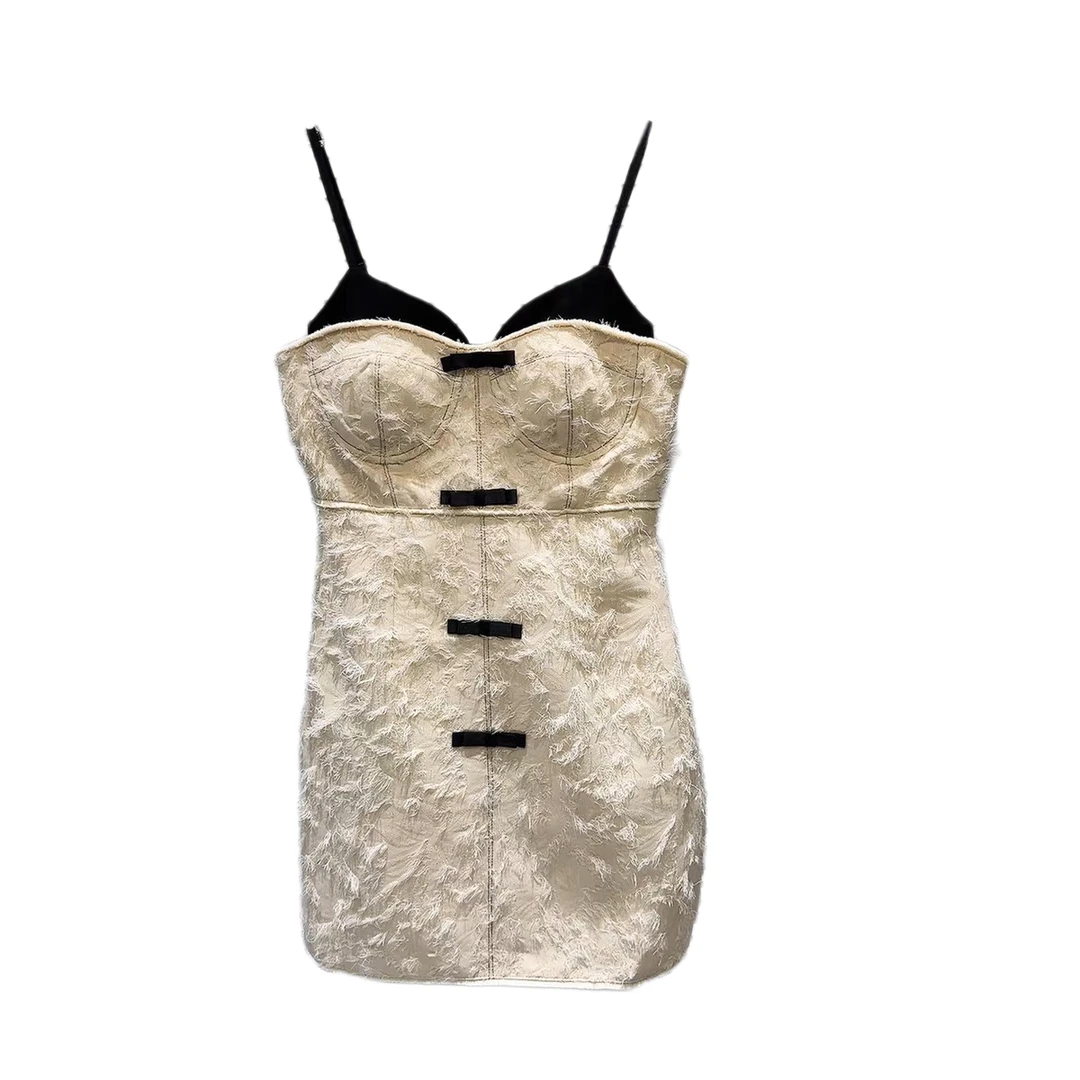 豆豆推荐 蝴蝶结吊带连衣裙