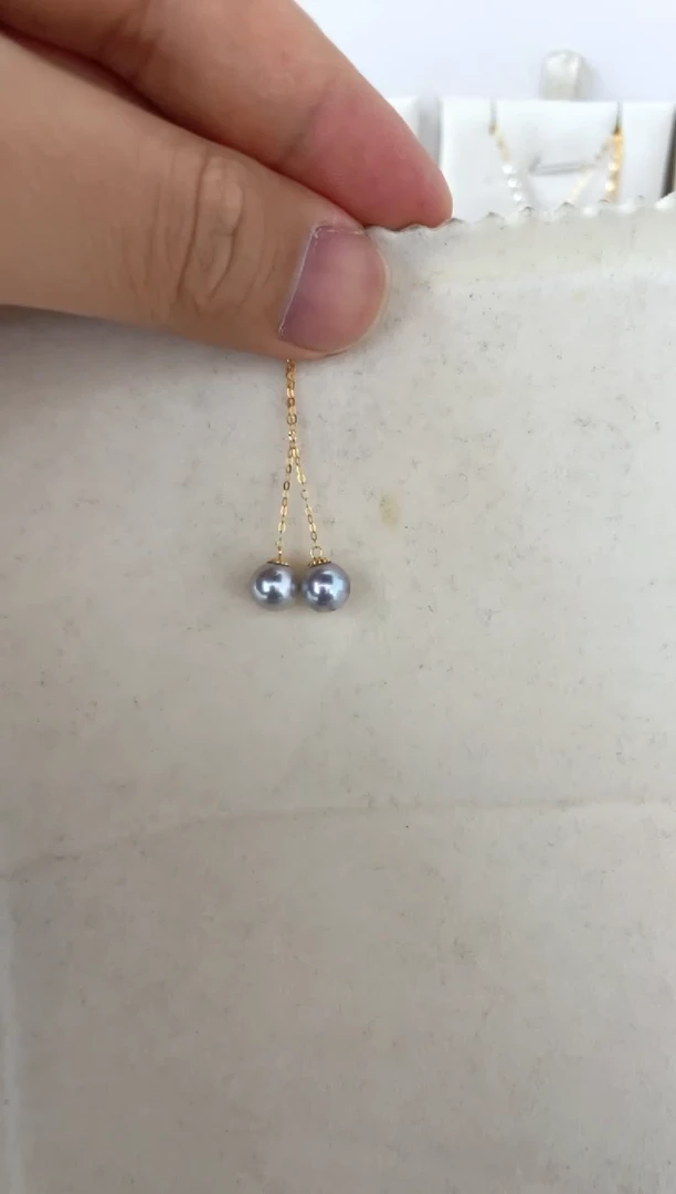 【闪购商品】海水珍珠耳饰18K金镶嵌耳线