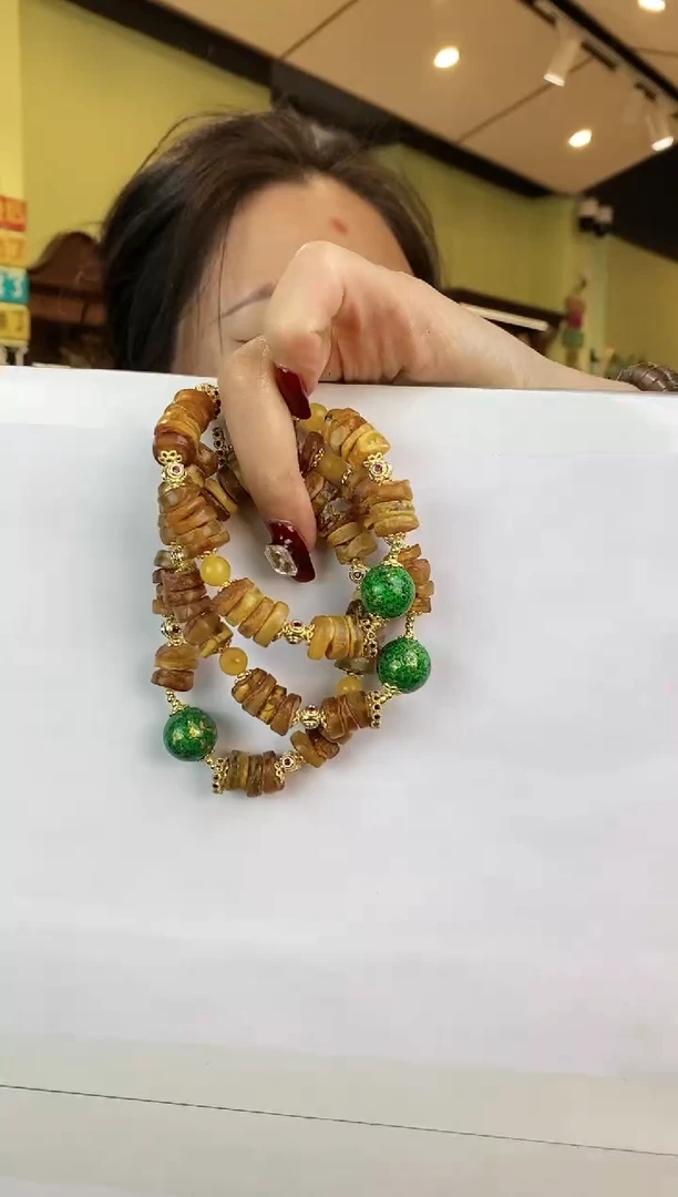 【闪购商品】琥珀手链未镶嵌多样性发一