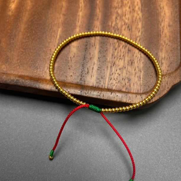 禾乐足金2mm圆珠设计款手链可定制 G0