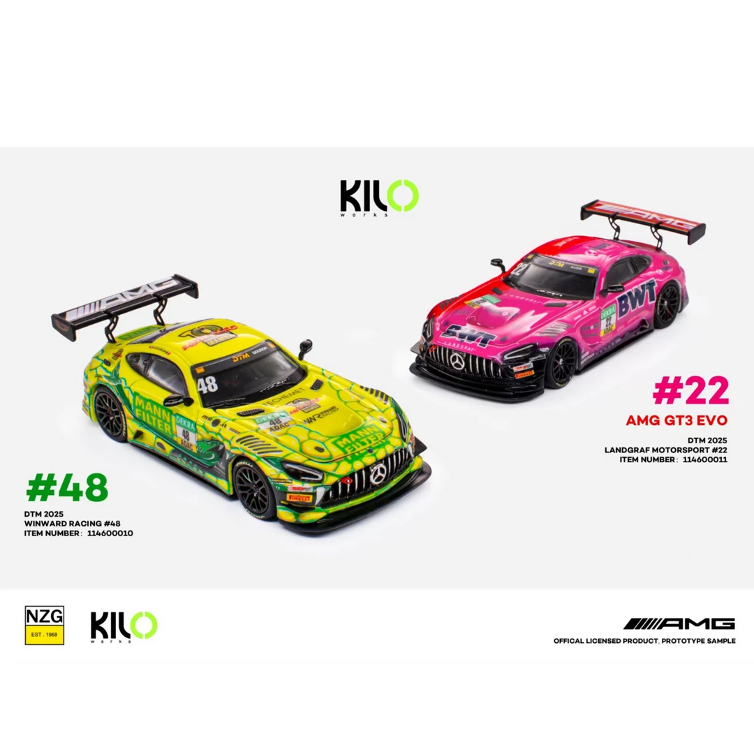 ※【KILO预售6.5】KILOworks 奔驰AMG GT3 EVO 1:64合金汽车模型