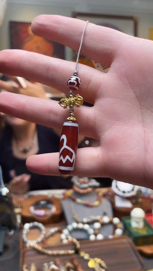 【闪购商品】玛瑙/玉髓手链合金0202-7红肉莲花手机挂