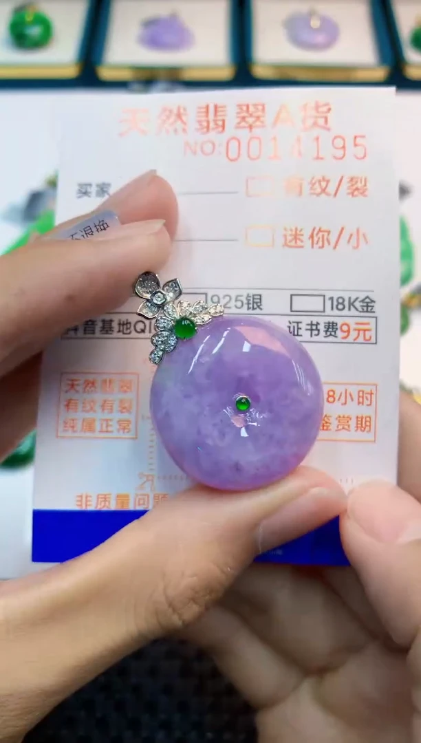 翡翠未镶嵌吊坠(不含链)1