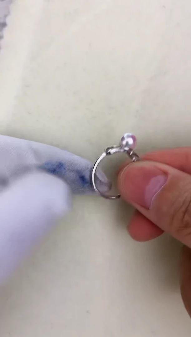 银S925镶嵌DA海水珍珠 GD157 戒指