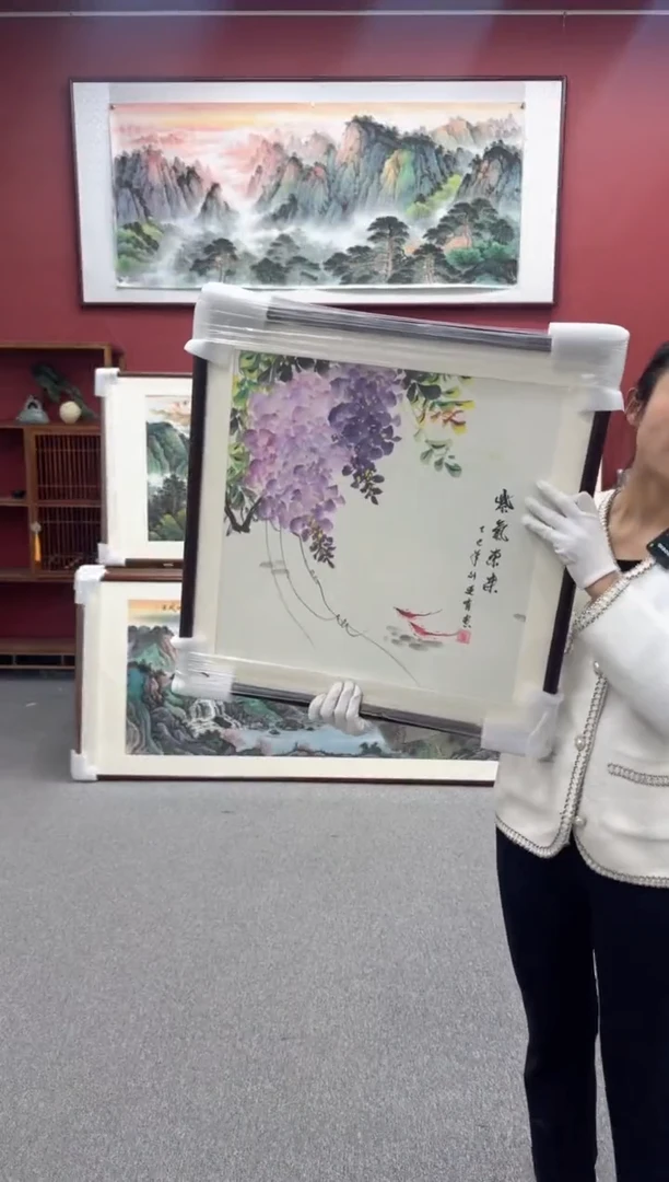 国画手绘  斗方 60-60