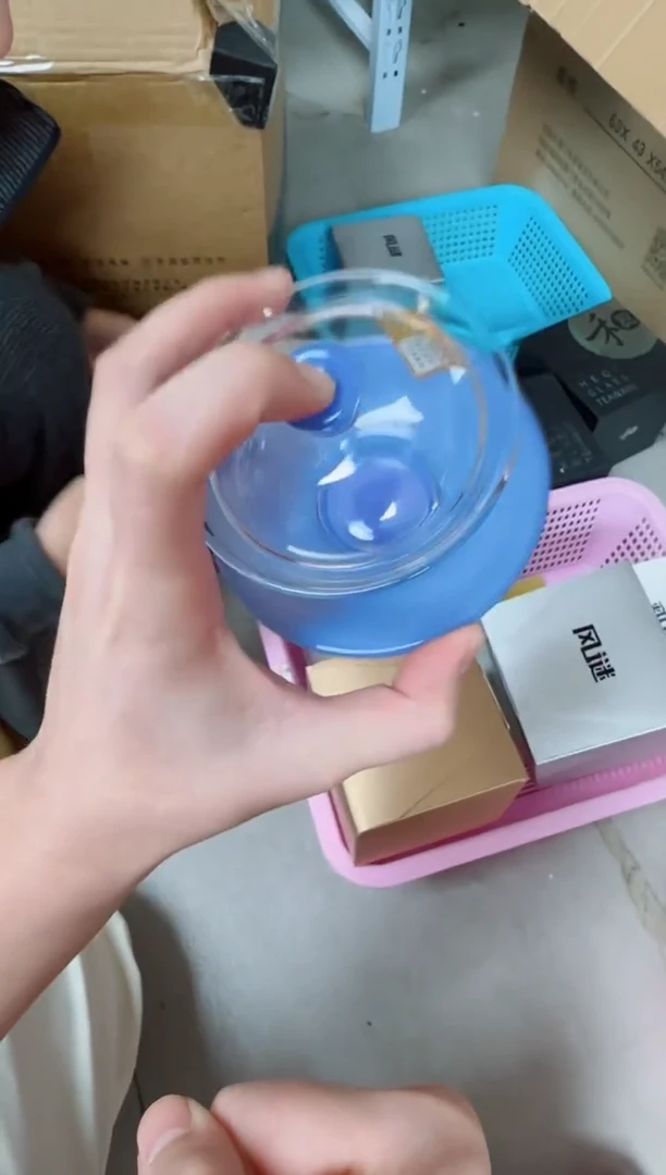 禾器金标源荷盖碗雾蓝玉