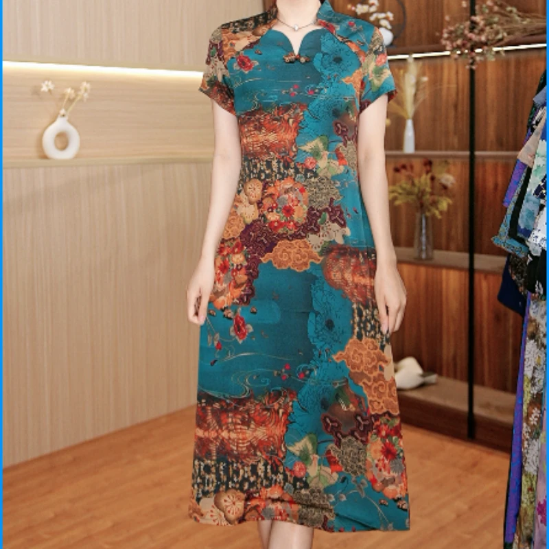 9990-11（祥云）新款舒适时尚印花连衣裙