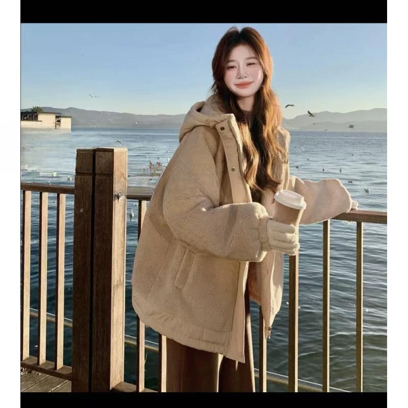 小慧 冬季时尚潮流加厚百搭休闲连帽外套KG28