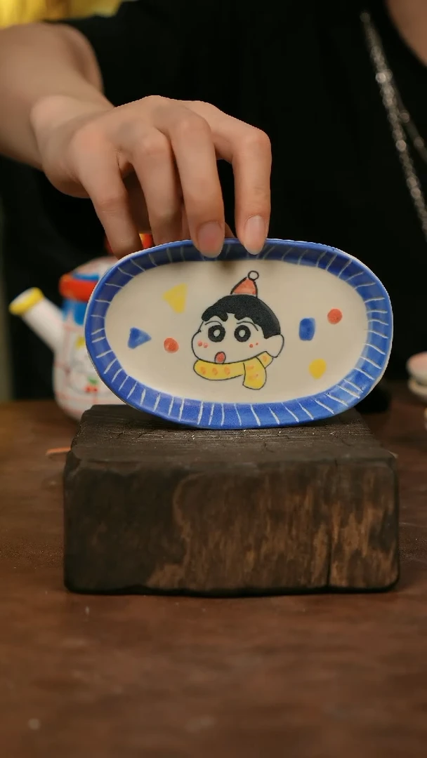 摆件亲工手绘陶瓷～