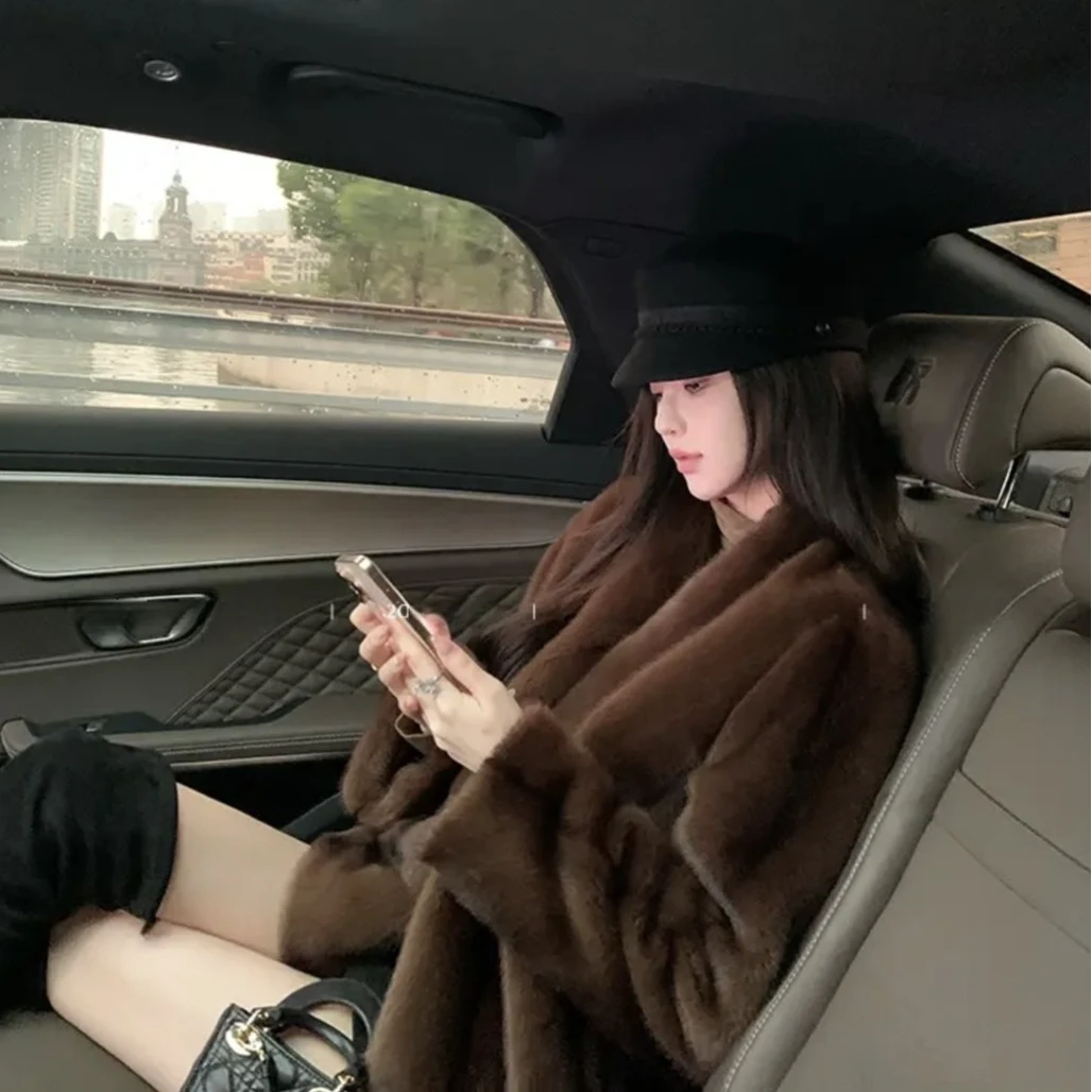 老钱风爆款气质高级皮绒显瘦保暖外套皮毛一体