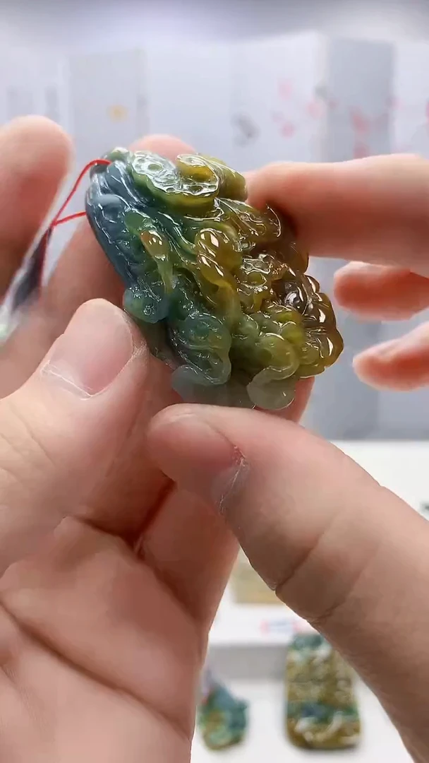 定制翡翠未镶嵌4852bb-毛货挂件50