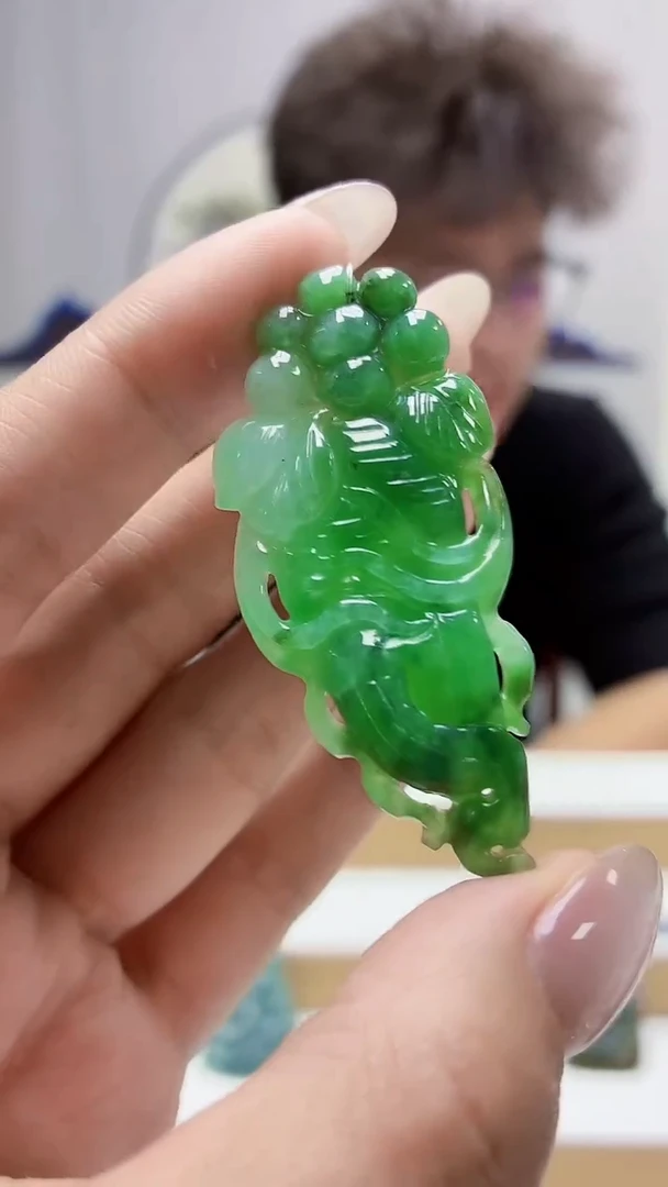 未镶嵌定制翡翠4688MM-毛货挂件16