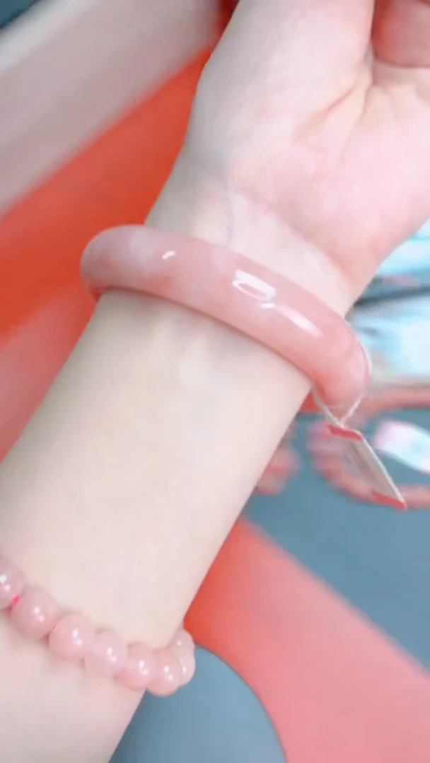 未镶嵌手镯石英质玉桃花酿70-圈口57-246