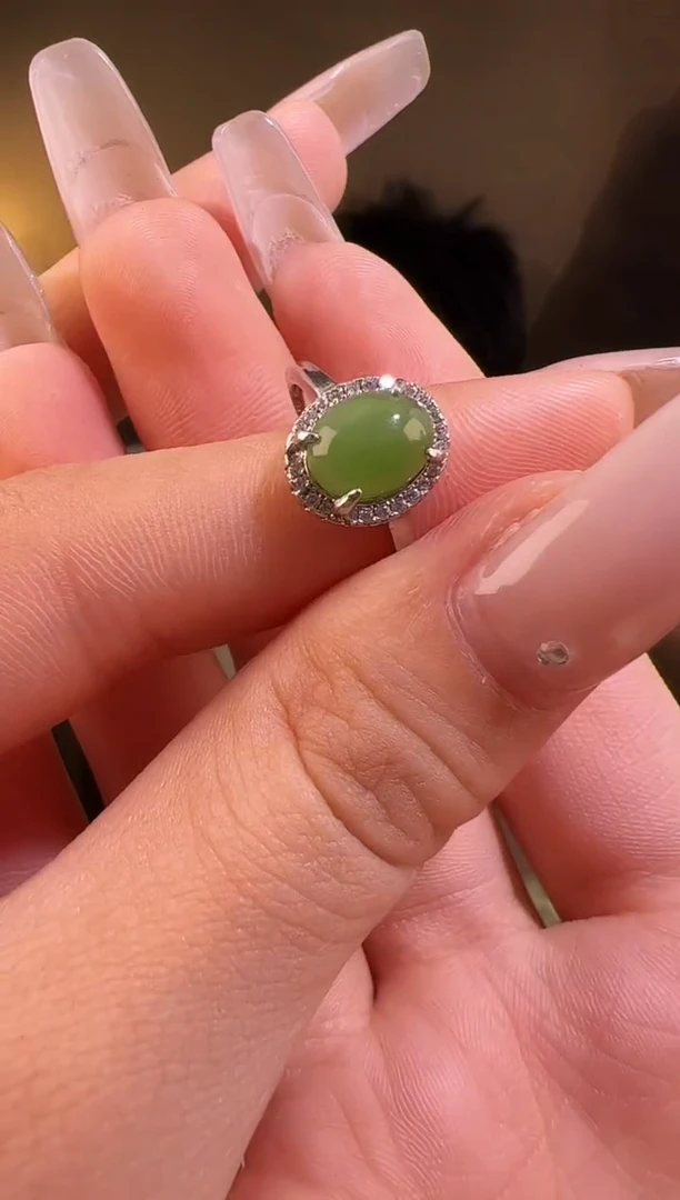 【闪购商品】和田玉戒指银S925镶嵌戒指多样性发