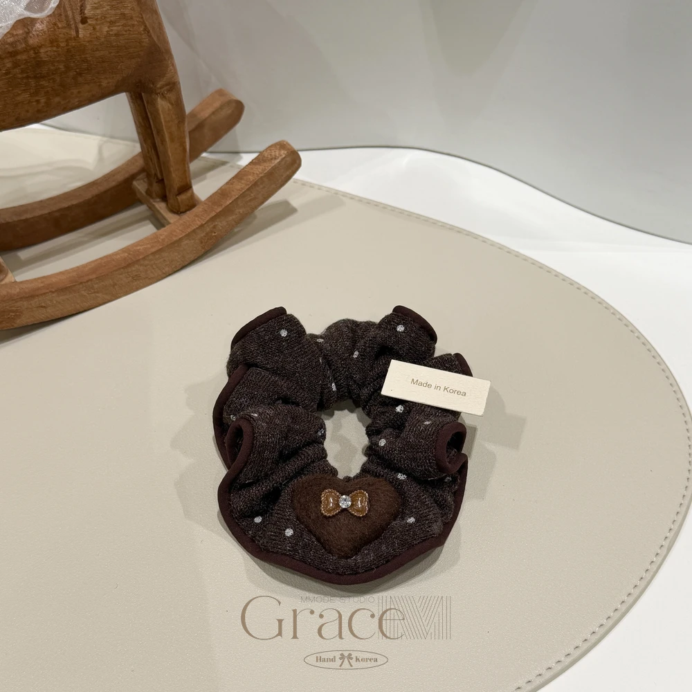 「冬季情书心」韩国25秋冬百搭发绳发圈肠圈丸子头