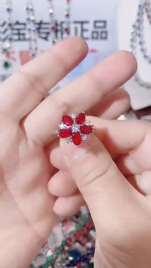 未镶嵌戒指红宝石