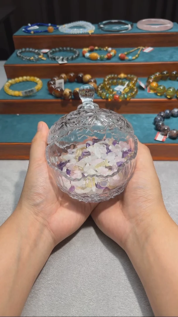 未镶嵌摆件水晶罐