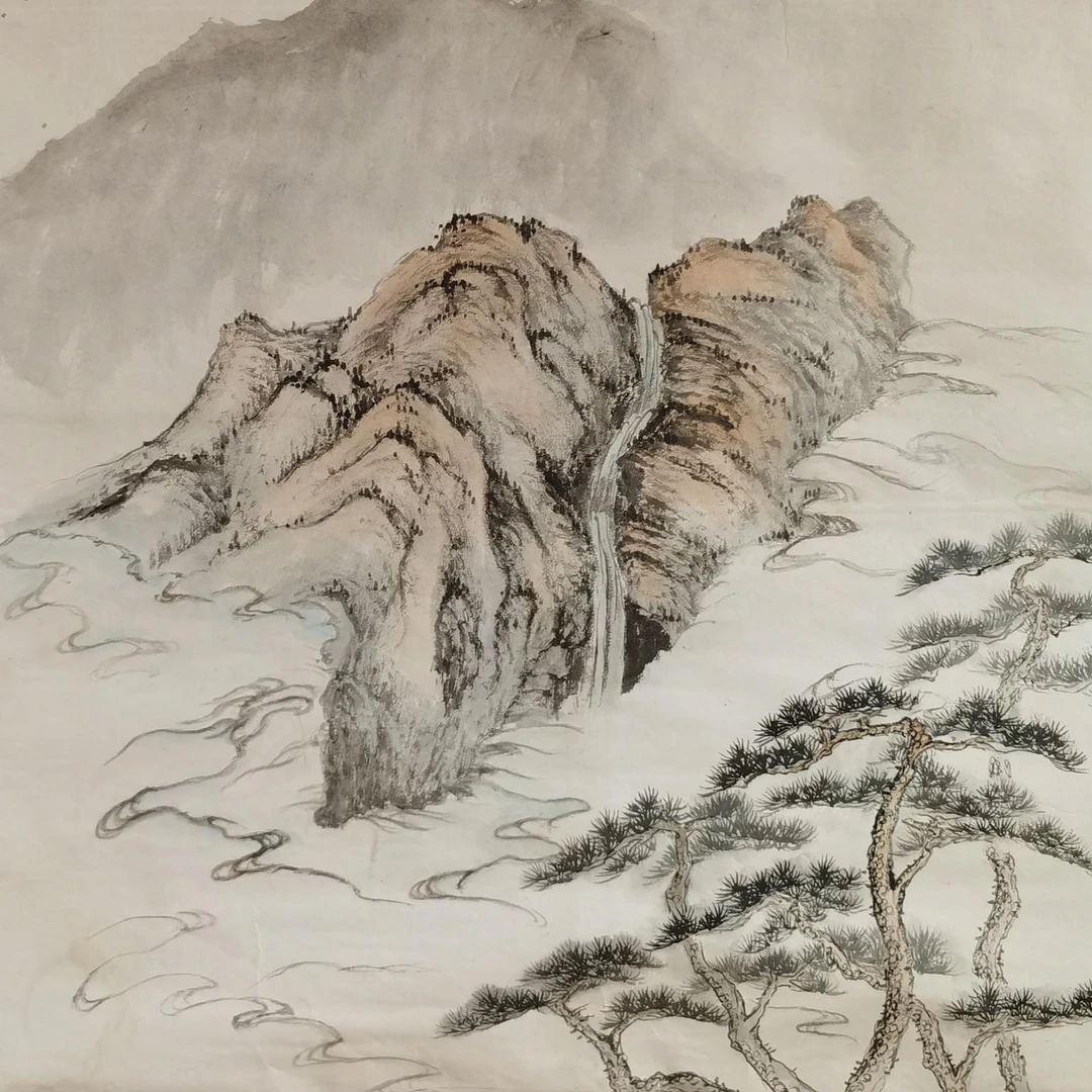 【辽拍】V240521-2-54《山水》（5.2平尺) 纸本镜片  ws102