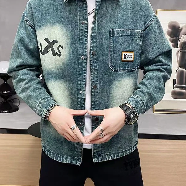 9807牛仔衣夹克休闲时尚户外翻领潮流