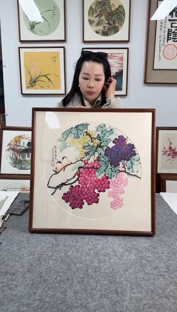 书法刘亦凌1-53*53绘画手绘同款