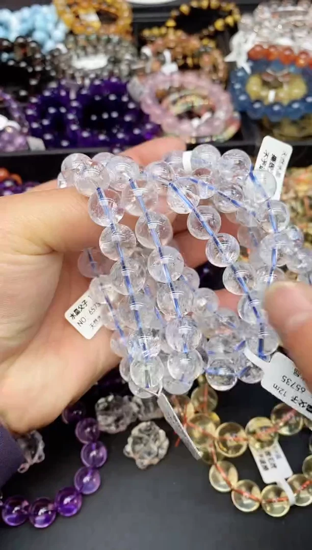 【闪购商品】水晶手串未镶嵌20a白啊赛12mm