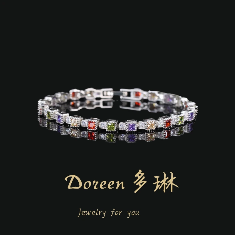 铜合金项链 方糖彩虹手链NW8757