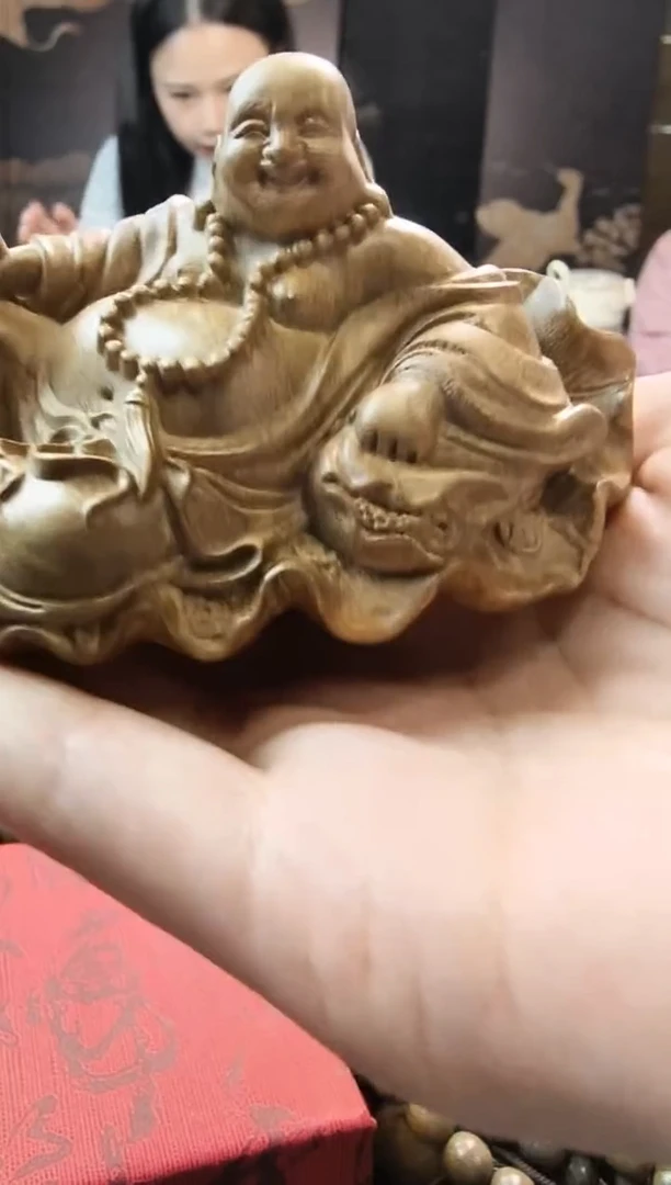 金丝楠元宝弥勒手把件