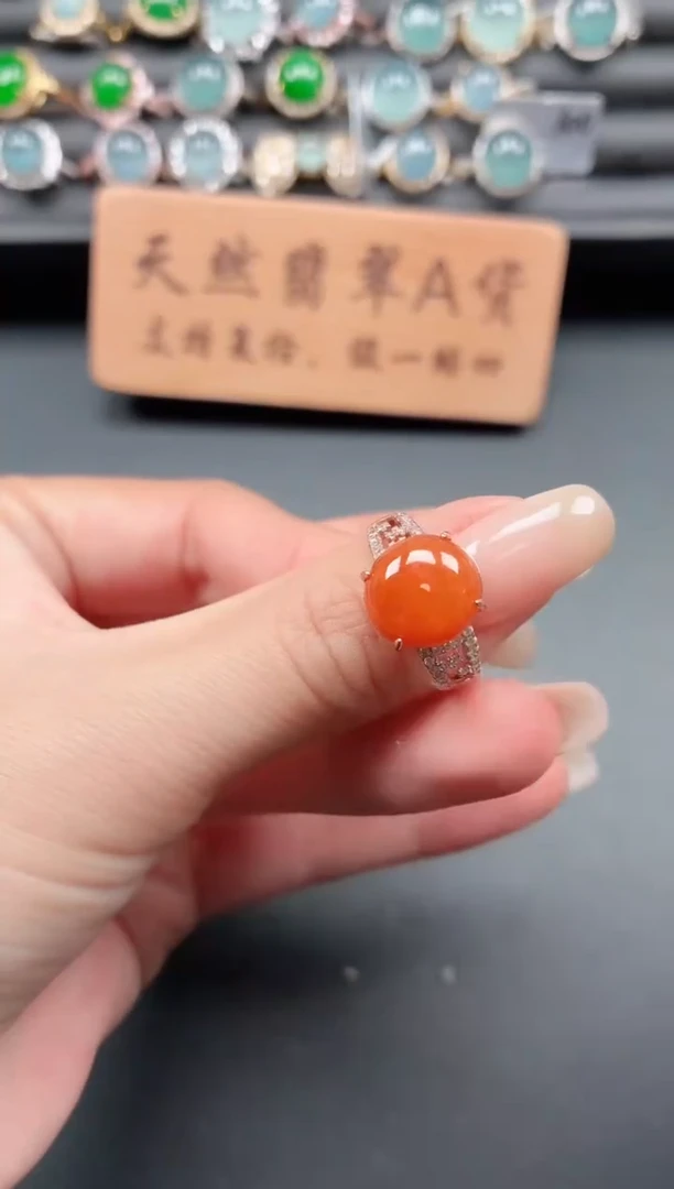 银S925镶嵌戒指翡翠111