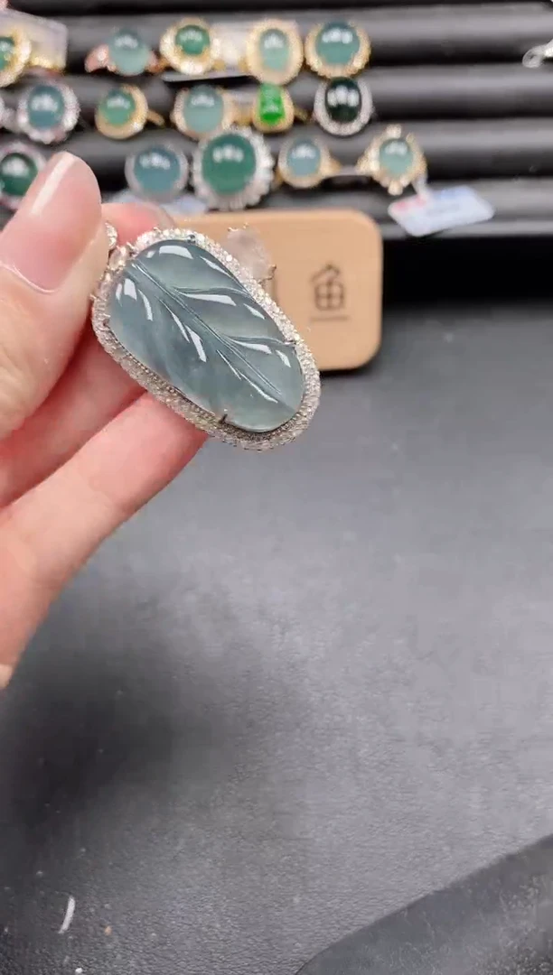 翡翠戒指银S925镶嵌51511