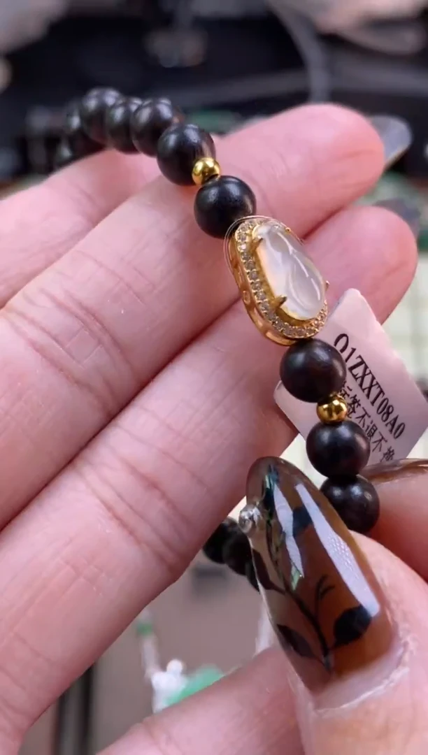 颈饰银S925镶嵌翡翠18125