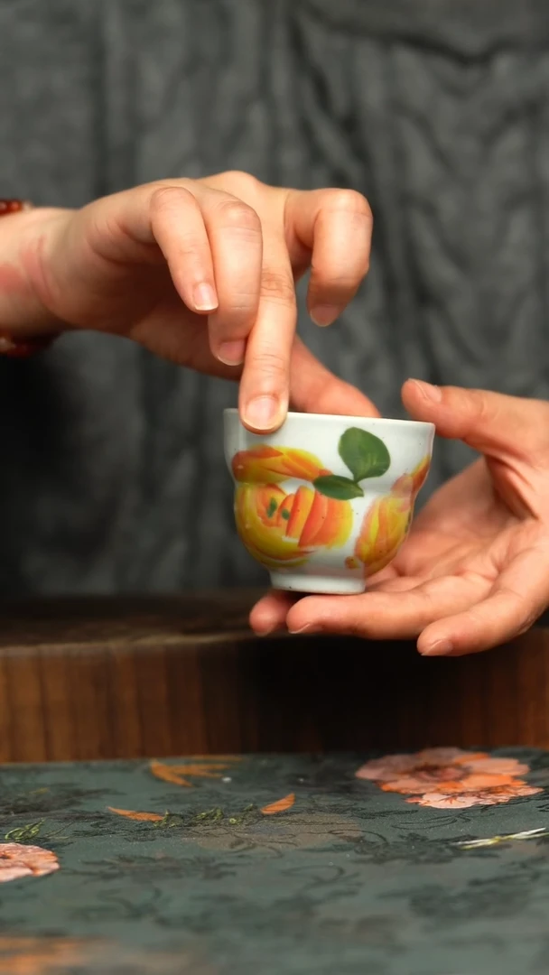 杯釉下彩手工手绘同款陶器