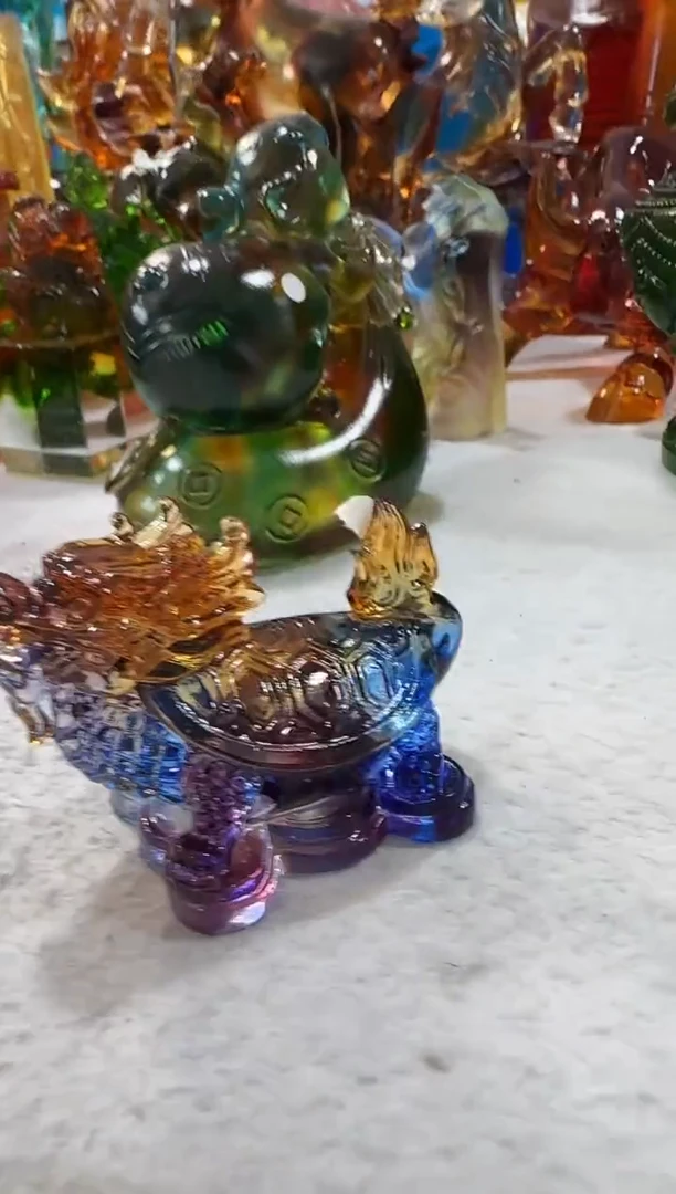 琉璃手工艺品623龙龟微瑕·不退不换·介意勿拍