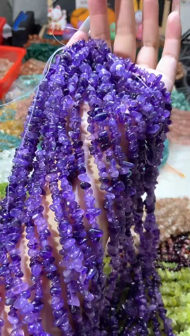 水晶珠宝半成品未镶嵌紫水晶