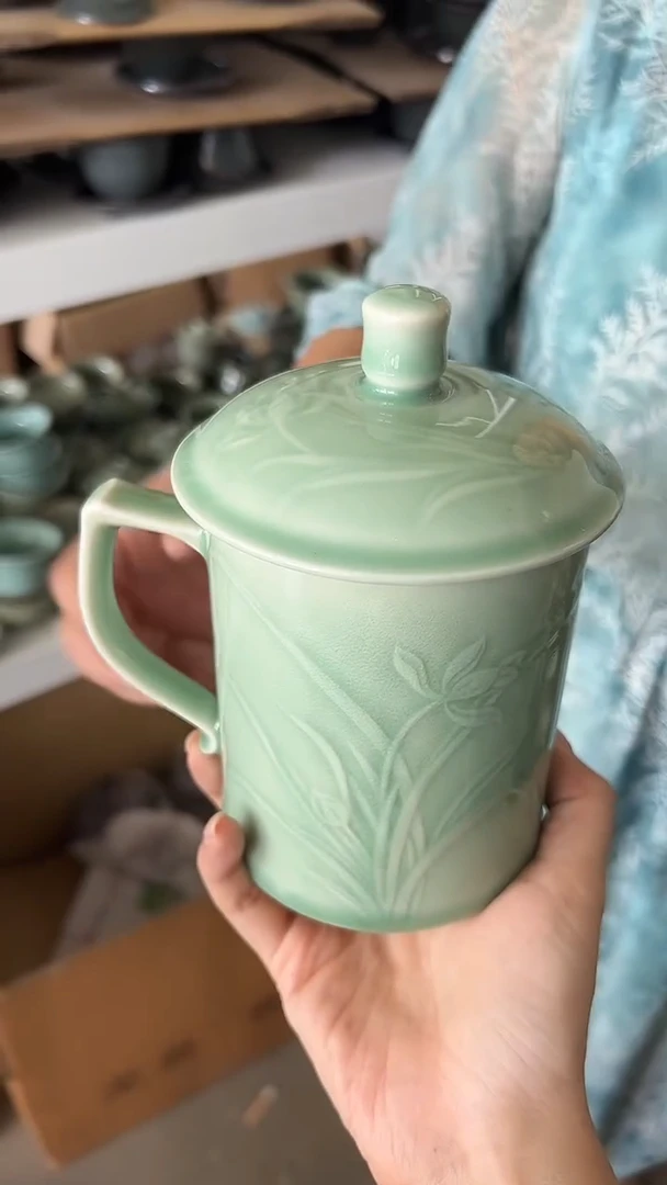 龙泉云间青瓷小米茶器