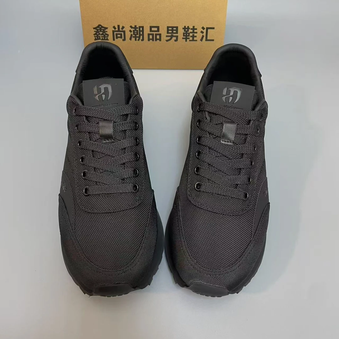 A55-D1男士黑武士科技布厚底休闲阿甘板鞋潮流时尚系带（单棉同款）