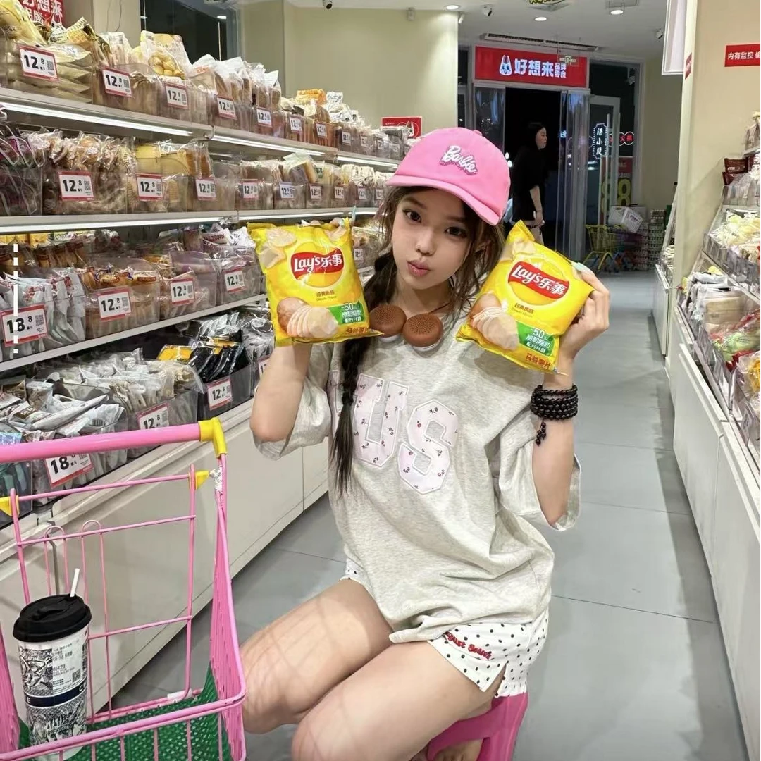 4U贴布绣碎花简约百搭短袖