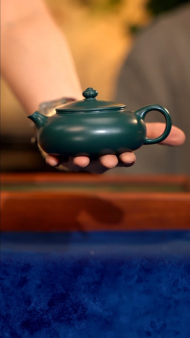 紫砂 宜兴紫砂 TZP 民国绿 寒江