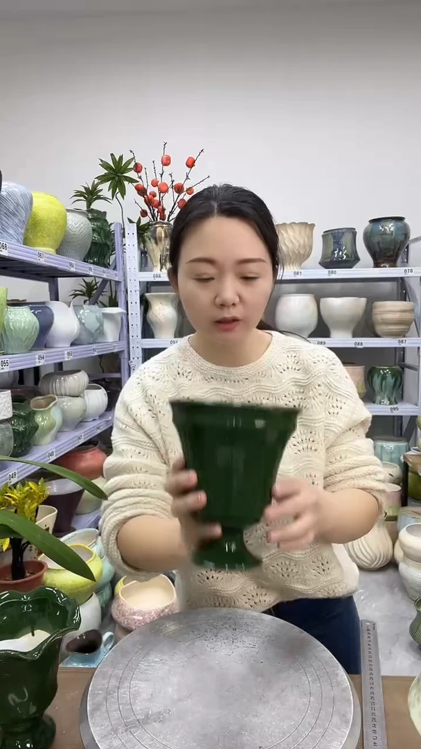 11.27陶瓷花盆直播链接高17     口13