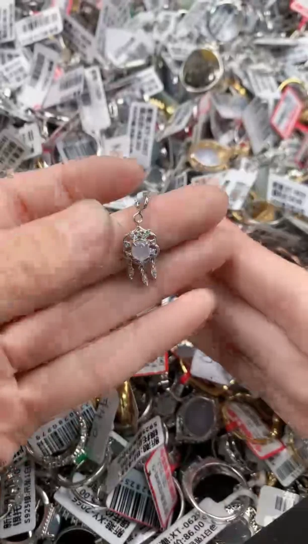 银S925镶嵌戒指翡翠555----6
