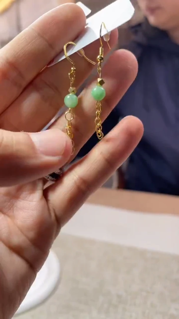 未镶嵌翡翠耳饰耳钩