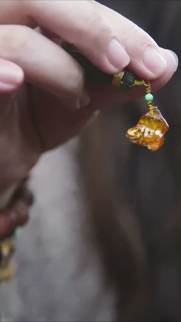 裸石琥珀未镶嵌*蜜蜡提溜*活扣头可拆*百搭手串项链