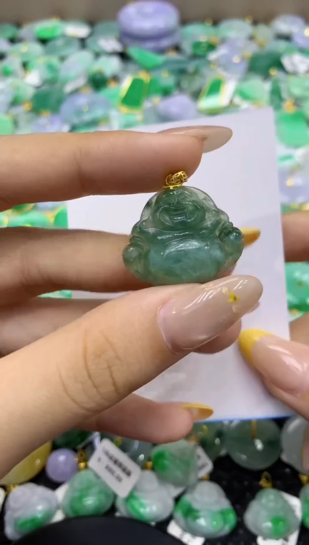 颈饰未镶嵌翡翠天然缅甸翡翠A货