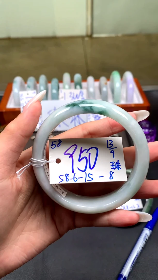 未镶嵌定制翡翠58毛货需精细抛光手镯拍一发一