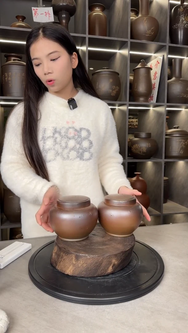 【闪购商品】罐本陶手作坭兴陶半斤装柴烧茶叶罐瑕疵气泡