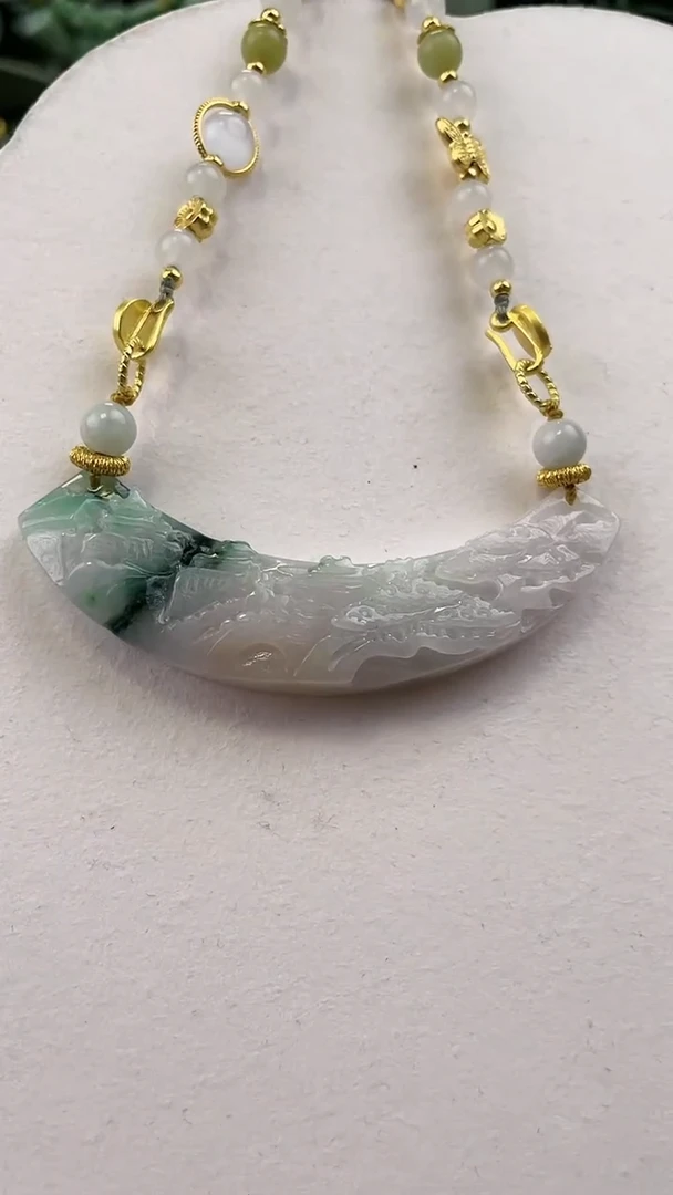 【闪购商品】翡翠颈饰未镶嵌1103(赠链)部分宝贝微瑕主播介绍为准