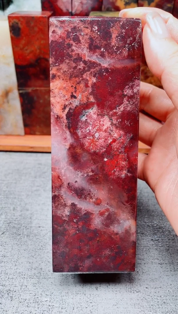 玉桂林鸡血玉素章62