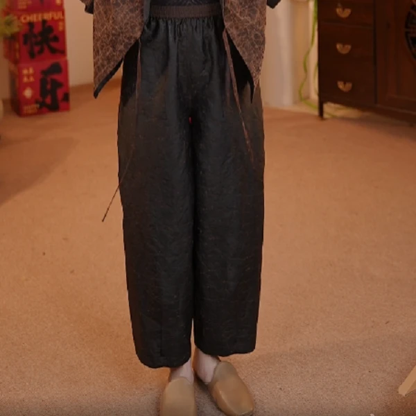 60姆米桑蚕丝玉化老龟双面穿裤子A-TY-t24234