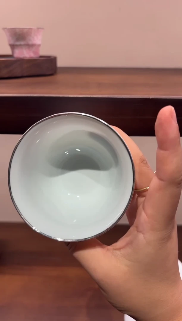 闪购素胎包银盖碗